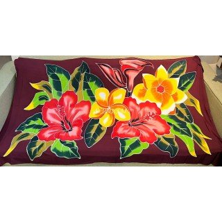 Rayon Sarong hand Painted Beautiful Design by Balinese Artisans